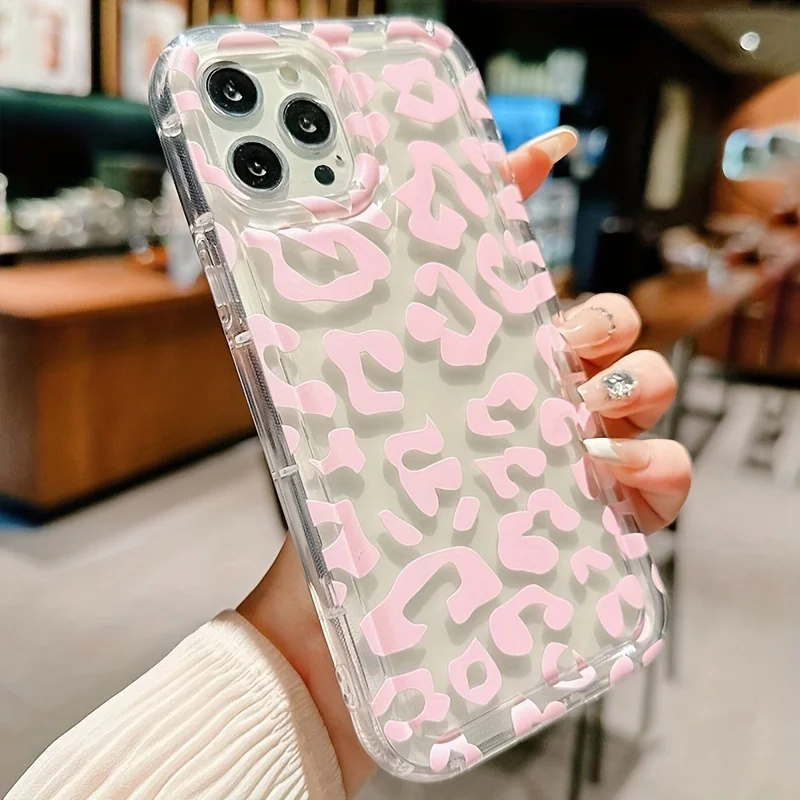 Roos Luipaard Patroon Zacht Helder Hoesje Voor Samsung Galaxy S24 S23 Ultra S22 Plus S21 Fe A14 A34 A54 A13 A33 A53 5G A15 A55 Cover