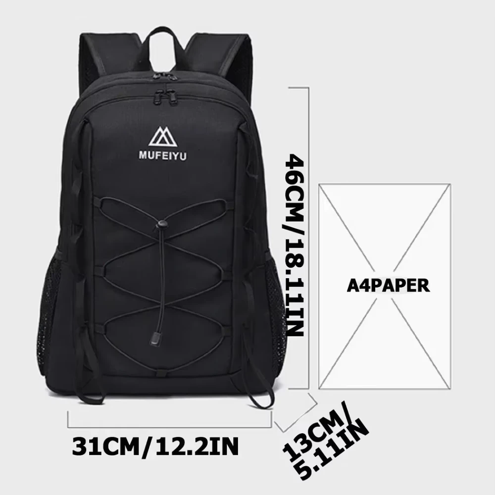 حقيبة ظهر مقاومة للماء ذات لون نقي وسعة كبيرة، حقيبة سفر عصرية بسيطة لتسلق الجبال في الهواء الطلق، حقيبة رياضية لركوب الدراجات