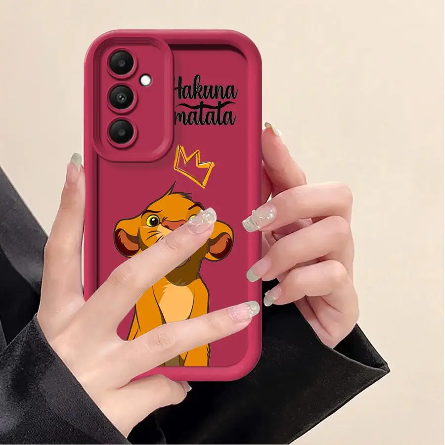 Funda para Samsung Galaxy A55 A54 A52 A14 A53 A12 A13 A50 A23 A51 A71 A34 A21s A32 A22 A31 Funda de teléfono TPU Disney King_Lion Funda