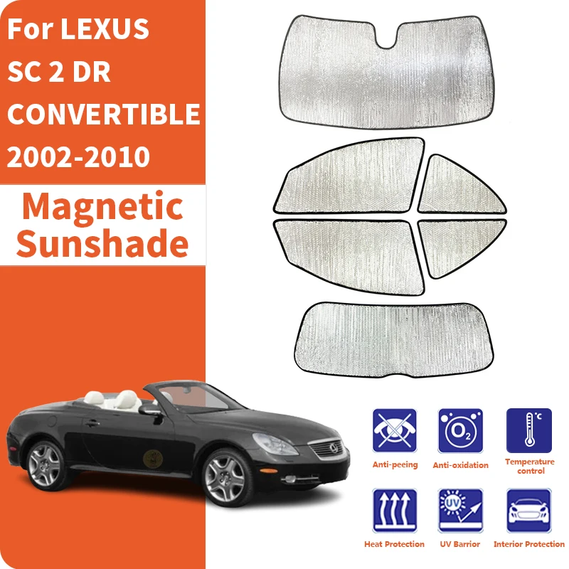 Custom Car Window Sunshade Anti-UV Car Sun Window Visors Sunshade Covers Accessories For LEXUS SC 2 DR CONVERTIBLE 2002-2010