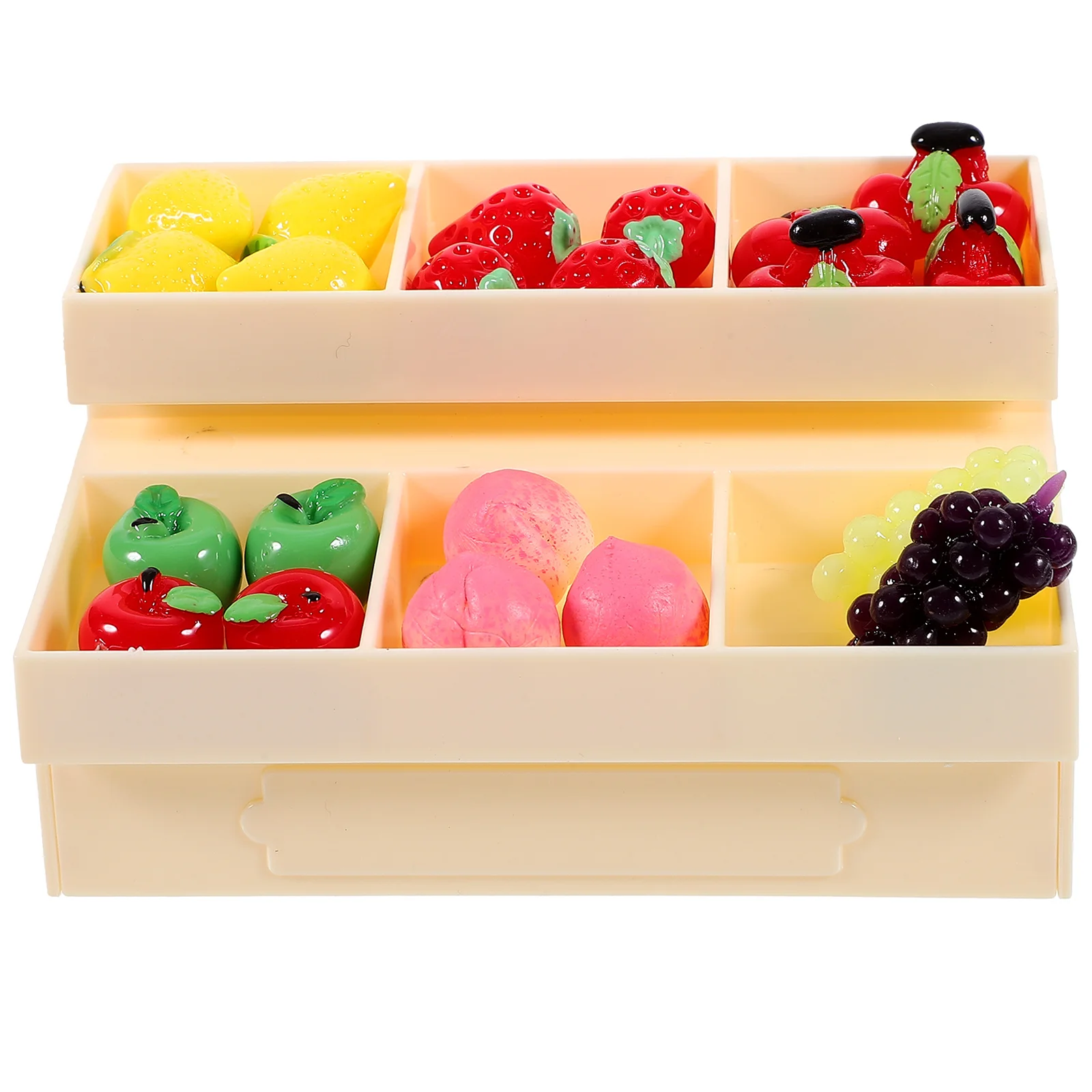 Miniature Food Toys on Shelves Fruits Rack Models Vegetable Furniture and Accessories Plastic Supermarket Shelf Tiny Stand