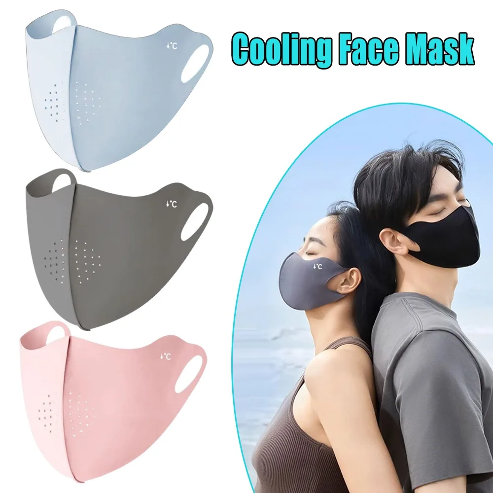 

Women Full Face Coverage Sunscreen Mask UPF50+ Ice Silk Breathable Lightweight Cooling Mouth Cover for Outdoor Sports Cycling