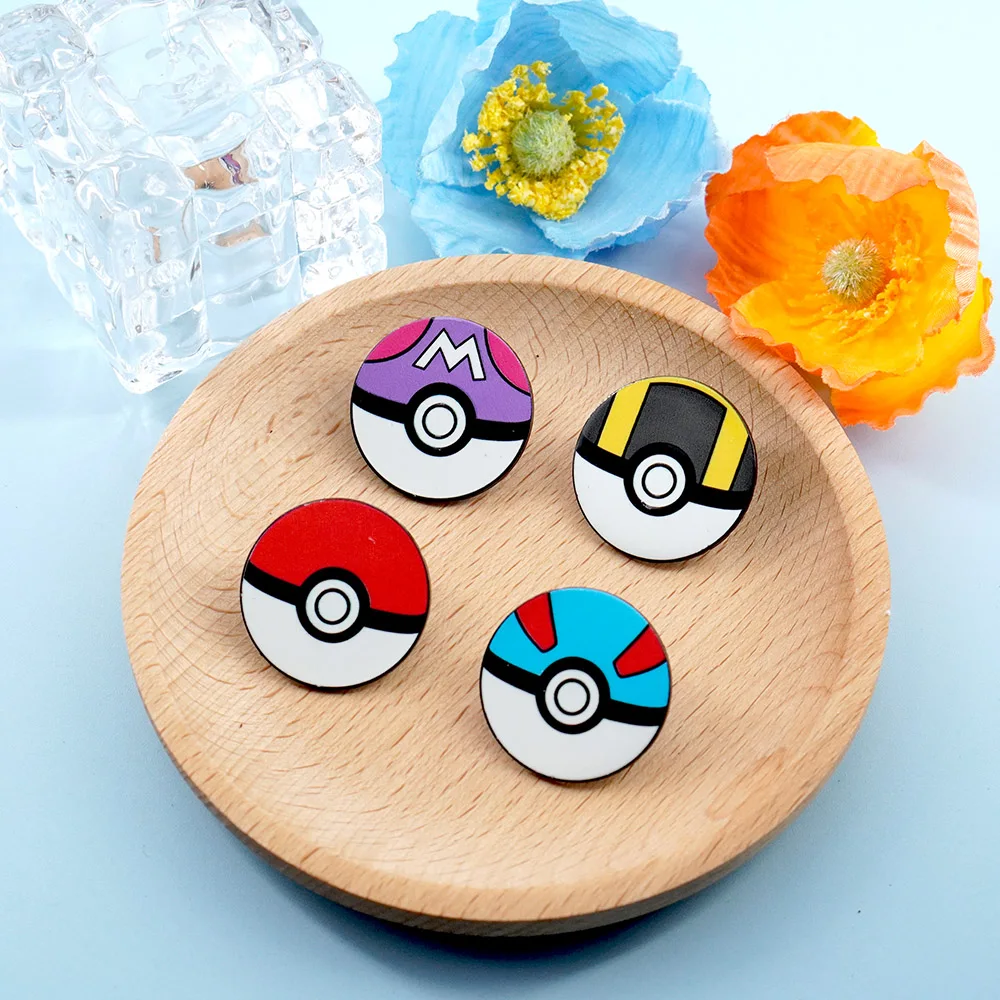 4Pcs Pokemon Poke Ball Enamel Pins Set Master Ultra Great Ball Metal Brooches For Backpacks Jackets Bags Collectible Gift view 4