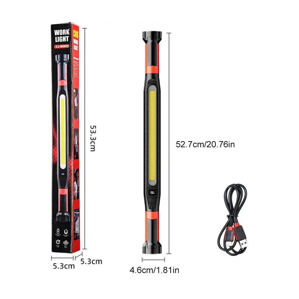 Magnetic LED Work Light High-Brightness COB LED 360° Rotatable Head Rechargeable Flashlight For Camping, Car Repair, Outdoor