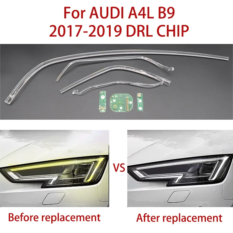 

Автомобильный чип DRL, направляющая полоса, ангельский глаз, направляющая для трубки, балластный чип, детали модуля, белый свет для AUDI A4L B9 2017-2019