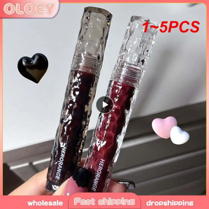 1~5PCS Lipstick Mirror Lip Glaze Unstained Cup Whitening Water Glass Lip Glaze Lip Glaze Glass Lip Glaze Glacier Mirror