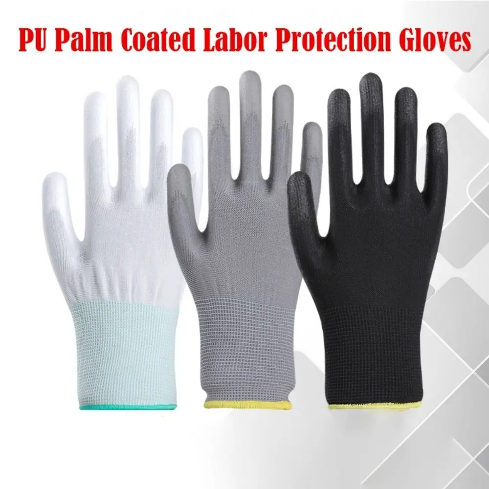 12 Pair Thin Antistatic Gloves Safety Rubberized ESD Electronic Working Gloves Finger Protection Antiskid