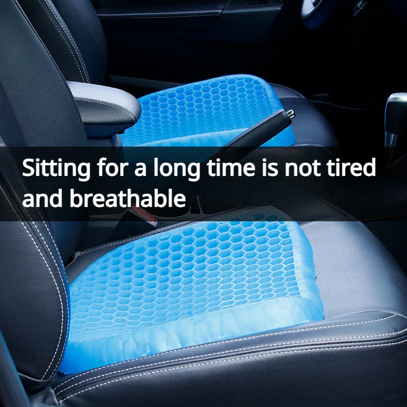 Car Gel Seat Cushion 3D Honeycomb Cool Breathable Cool Seat Cushion Car Home Office Chair Seat Cushion Car Upholstery