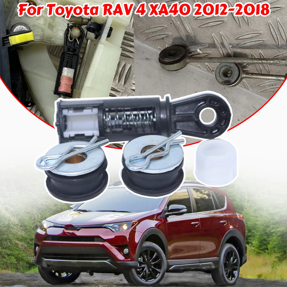 

For Toyota RAV 4 XA40 2012-2018 Gearbox Gear Shift Cable Linkage End Bushing Lever Selector Collet Washer Cotter Clips Manual
