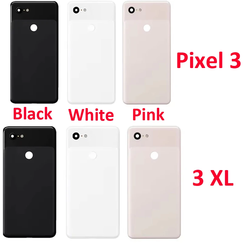 For Google Pixel 3 XL Phone Housing Back Glass Cover Rear Door With Camera Flash Lens Adhesive Glue New For Pixel 3XL