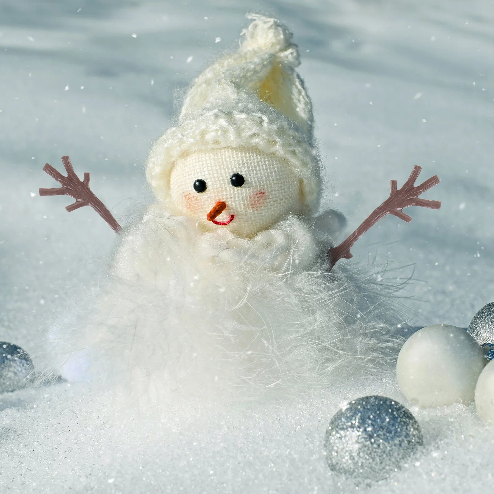 

100Pcs Snowman Hand Twigs Plastic Dry Branch Antler Branches Decorative Branches Christmas Craft DIY Snowman Decoration