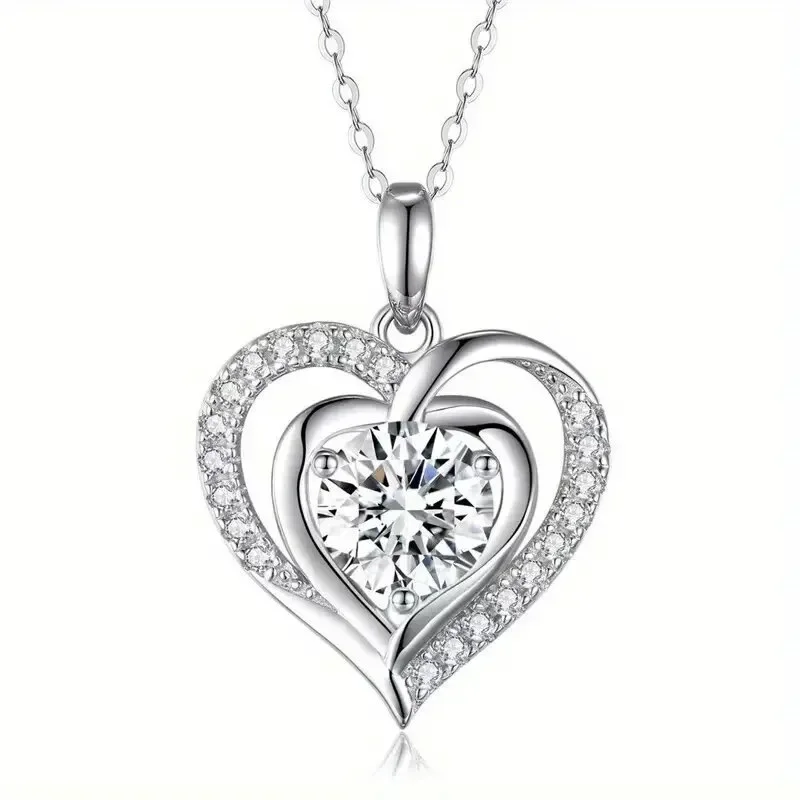 2024 Ocean Heart Zircon Korean Necklace Romantic Gift Sweet Confession Pendant Heart Shaped Love Clavicle Chain