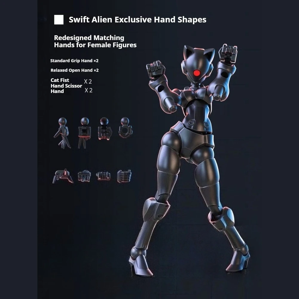 SHEIK MAINLAND 3MIN PROJECT Swift Female Mutant 3,75 Zoll Super bewegliche, hochdetaillierte Actionfigur zum Selberbauen, Sammlermodell – Detail 9