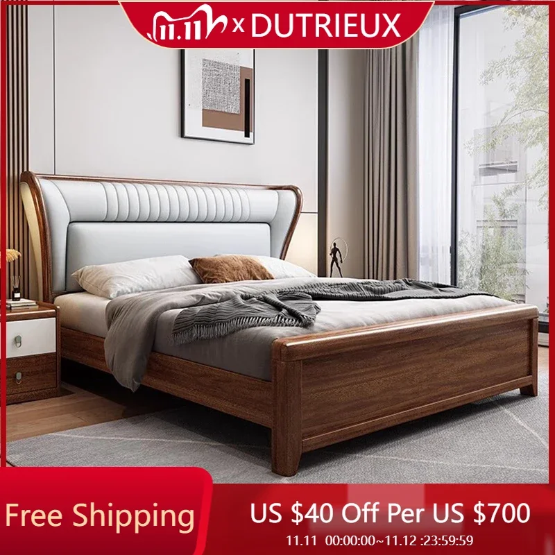 

Wooden Bedroom Bed King Size Space Saving Comfortable Cheap Sleeping Princess Design Bed Luxury Cama Solteiro Trendy Furniture