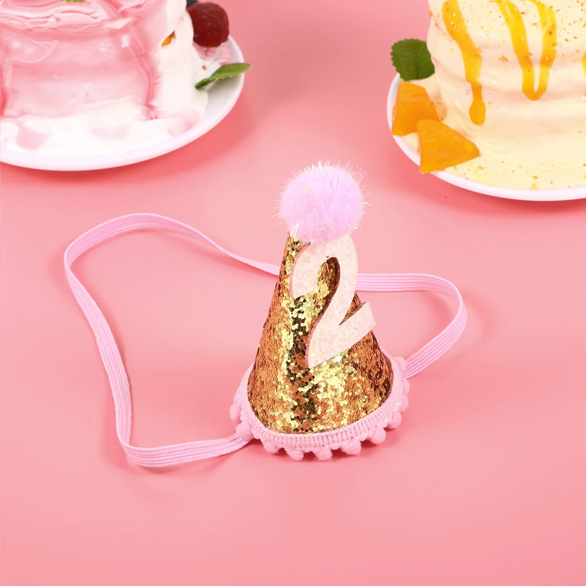 قبعة Abaodam اللامعة لعيد الميلاد للأطفال البنات والأولاد مع سلسلة مرنة