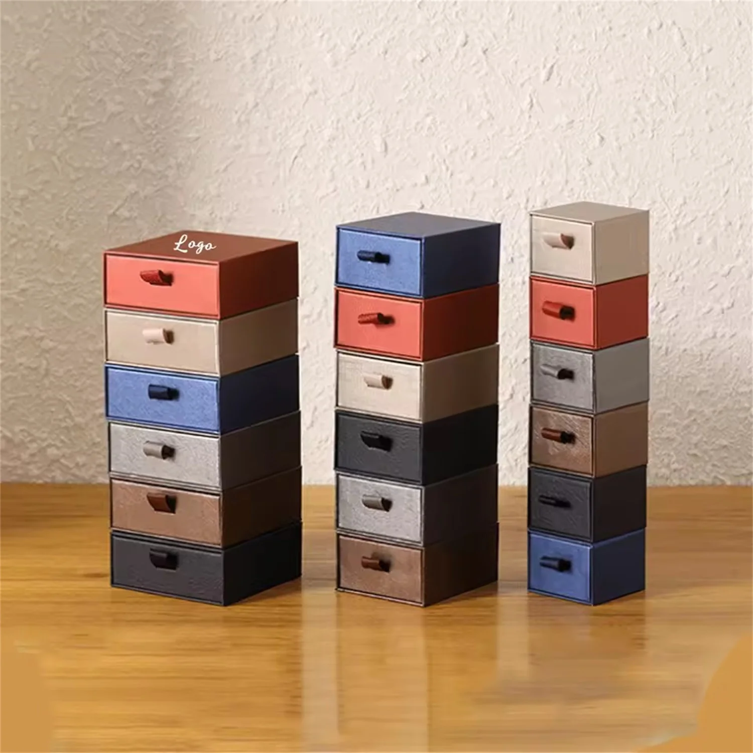 

24Pack Jewelry Paper Drawer Box Custome Logo For Ring Earrings Bracelet Pendant Necklace Packaging Travel Display Organizer Case