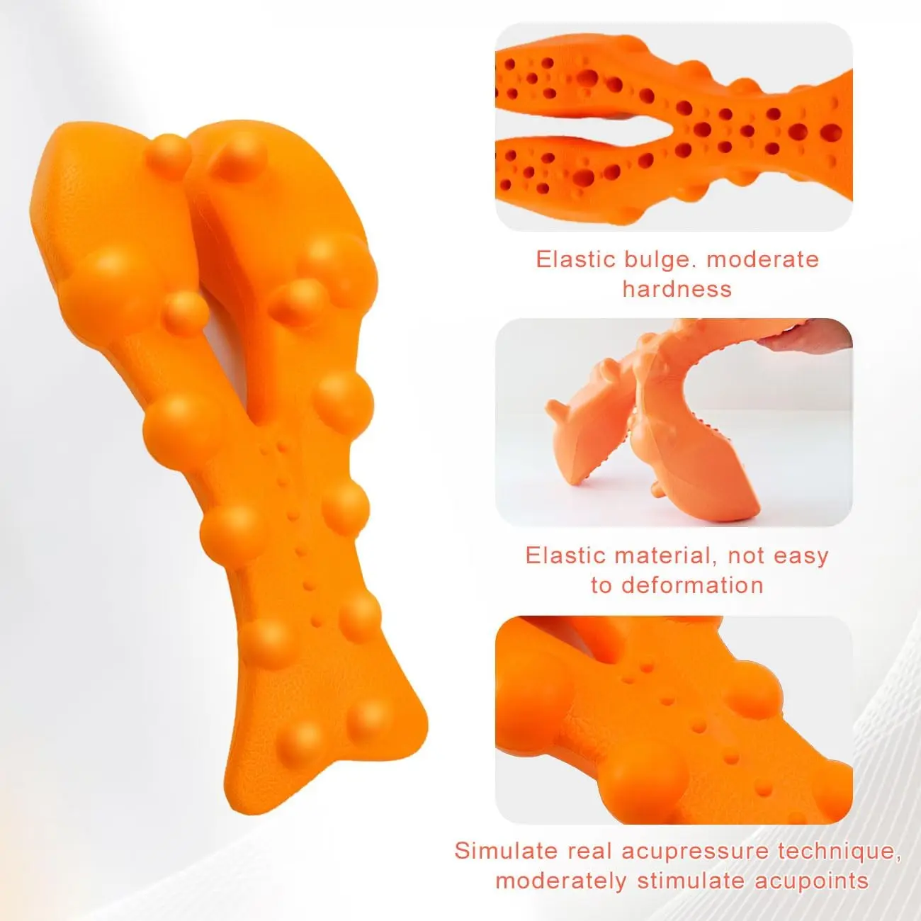 Trapezius Trigger Point Massager for Neck and Shoulder Pain Relief, Posture Corrector (Orange) view 4