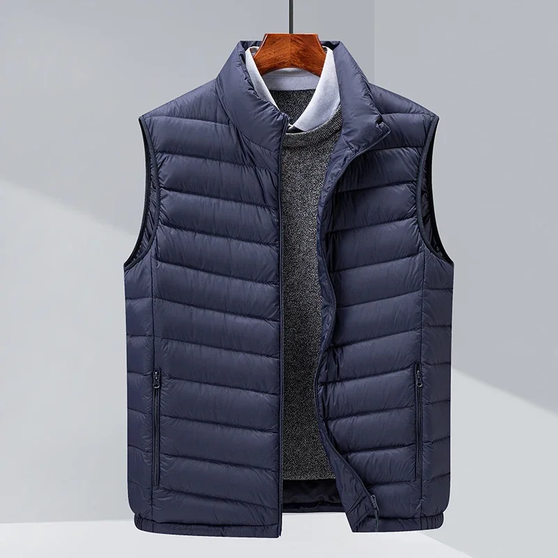 

YEAE Men's Stand -up Collar Down Vest Autumn and Winter New Style Thin Vest Men's Winter Sleeveless Jacket Men's Jacket