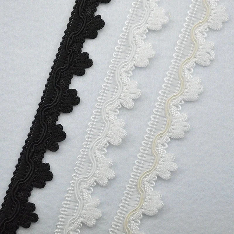 3Meters/118.11In Per Pack of New Clothing Accessories, Lace Supplies, Delicate Lingerie, Hair Accessories, Black and White Three
