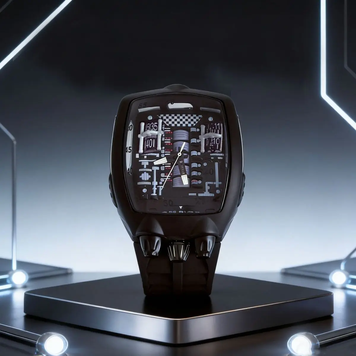 New Engine Czech Sports Men's Watch Engine Fashion Personality Brand Men's Watch Black Technology