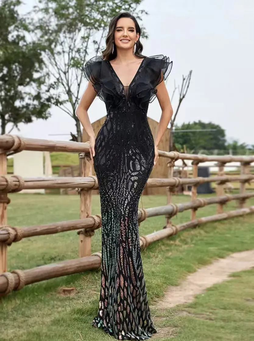 

Top -Quality African Lace Fabric With Sequin High Quality French Net Embroidery 5 Yard Women Mesh Lace Fabric For Wedding H188-1