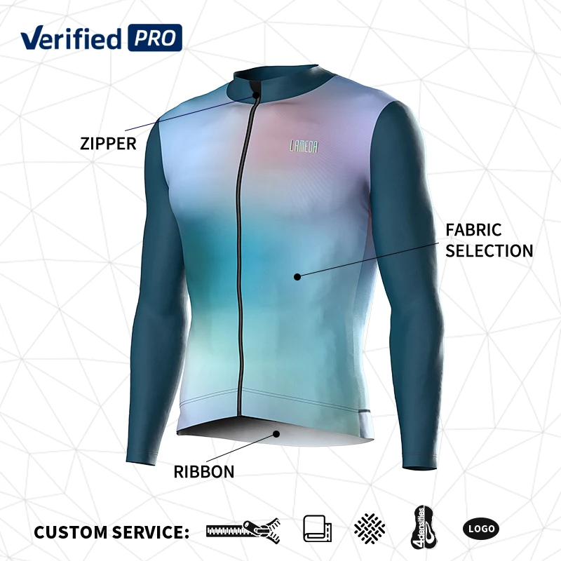 

LAMEDA Men's Winter Thermal Cycling Jersey Fine Brushed Fleece Bike Jacket for Road Bike Bicycle Riding MTB Cycling Clothing Man