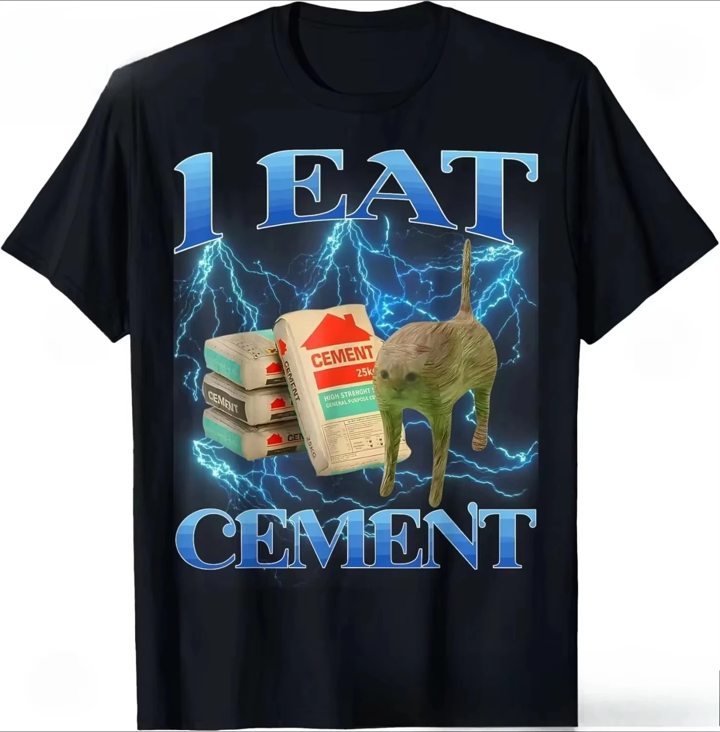 

I Eat Cement Funny Cat Meme Internet Memes Funny Memes Gen-Z T-Shirt Simple Shirt Aesthetic Stylish Cool Tee Rap Unisex