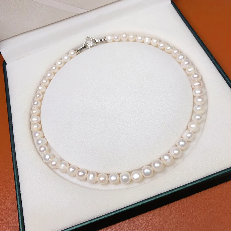 

Freshwater seedless pearl necklace women, versatile accessory, suitable as a elders, -in-law, or mother