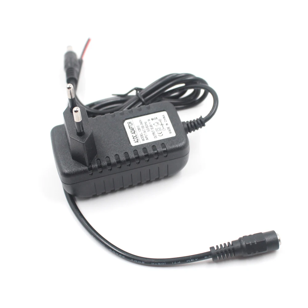 12.6V 1A 2A Battery Charger with Female 5.5*2.1mm Cable For Electric Screwdriver Polymer 3 String 18650 Lithium Battery Charger