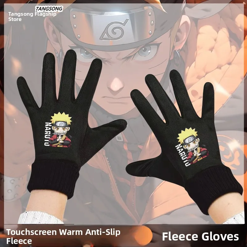 

Shippuden Official Touchscreen Winter Gloves Unisex Fleece Lined Cycling Gloves for Men And Women Youth to Adult