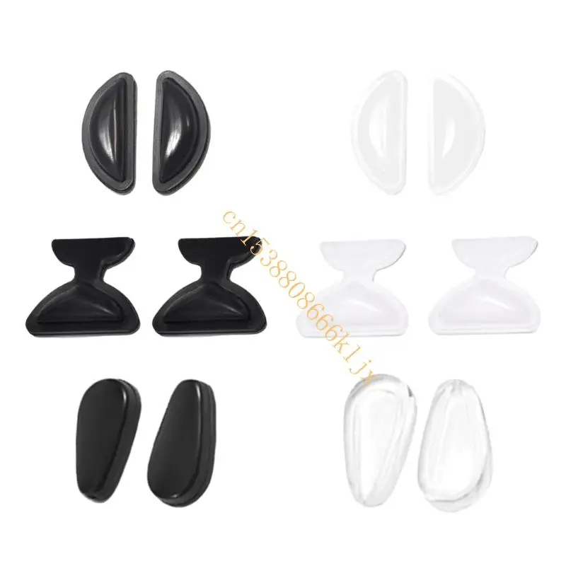

Black 1mm Thick Silicone Nose Pads for Glasses and Sunglasses 30 Pairs Anti Slip Adhesive Cushions 066C