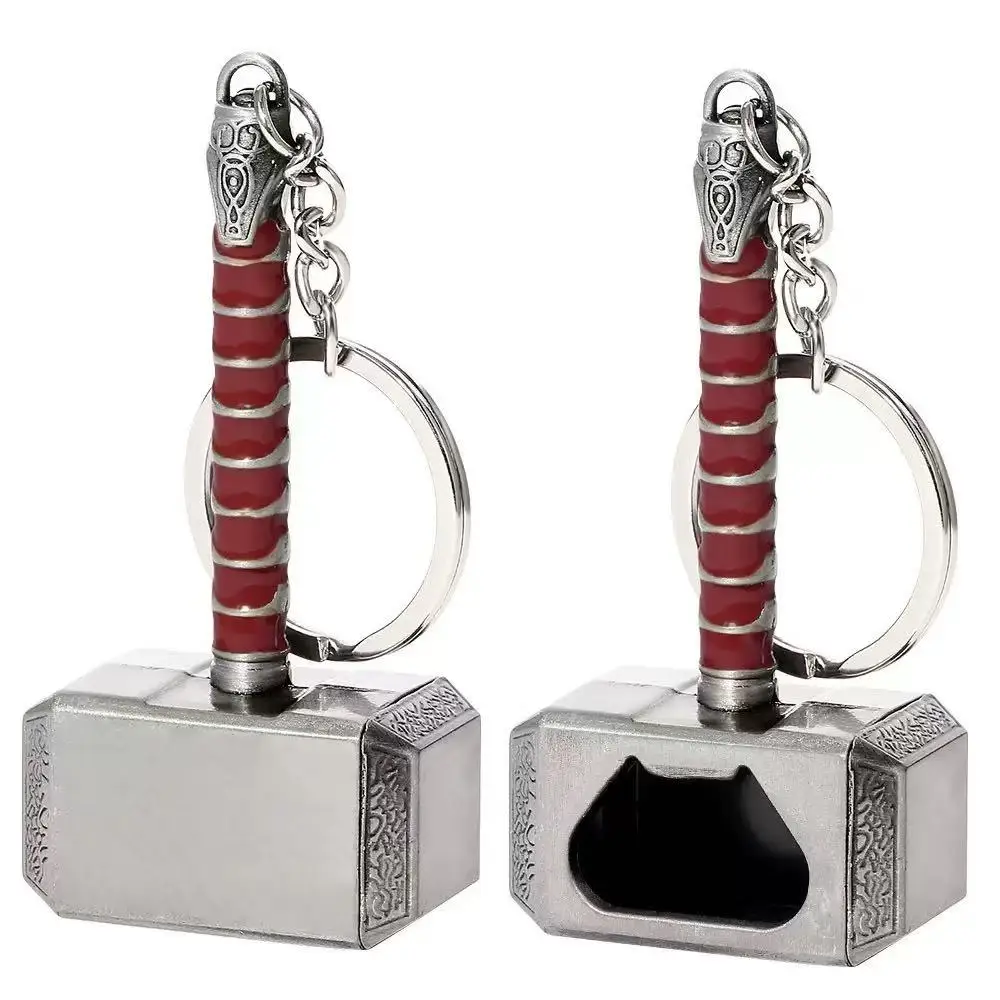 Martelo de Thor Marvel, Produto de Filmes e Séries Europeus e Americanos, Merchandise dos Vingadores, Chaveiro Abridor de Garrafas do Martelo de Thor