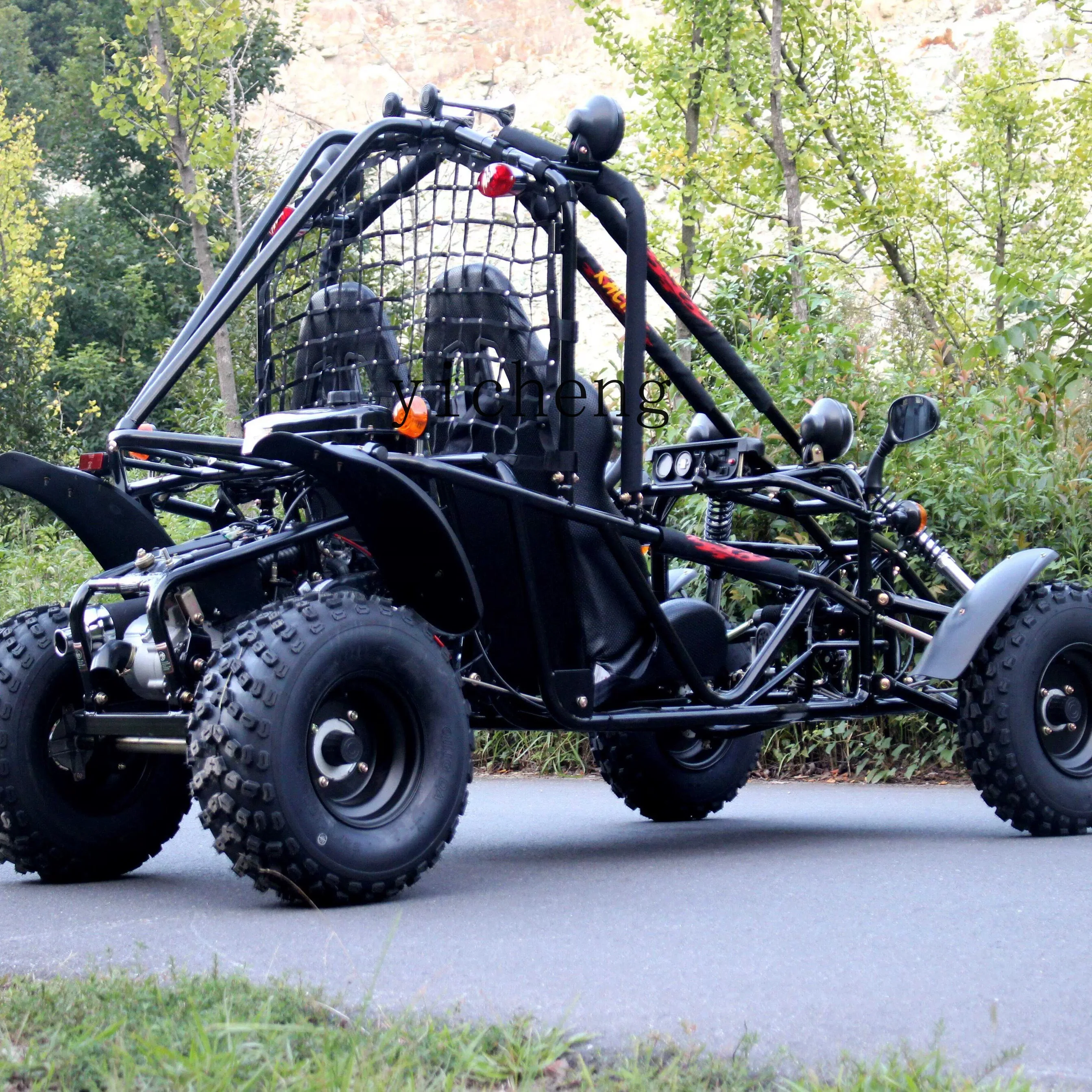 TQH Double Off-Road Kart Large Four Wheel All Terrain Jungle Crossing Mountain Bike