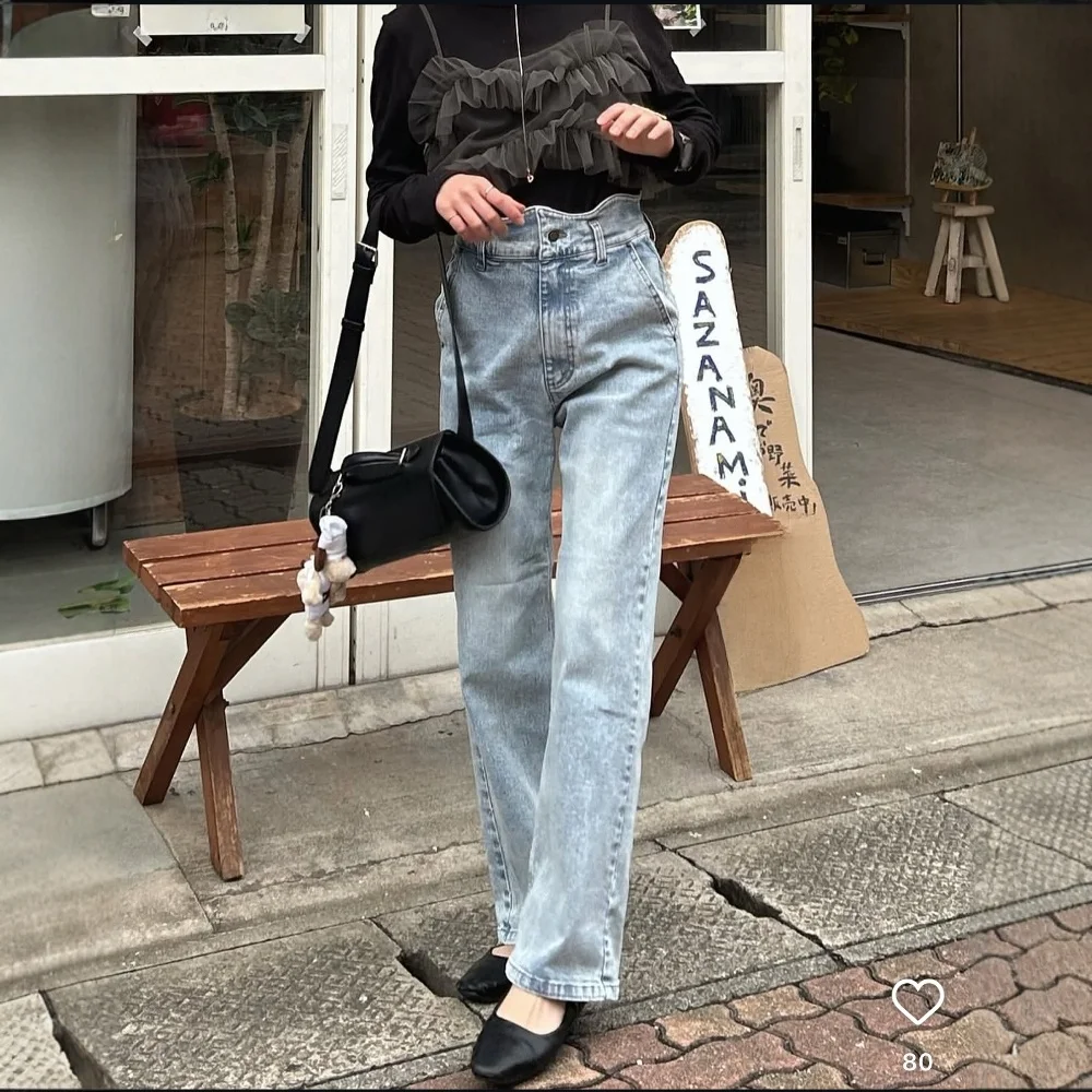 

Torowee Classic Sle High Waist Slim Fit Casual Jeans Ele Sle Cotton Denim High Waist Wave Waist Leisure Trousers