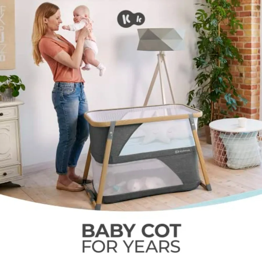 Sofi Tragbares Reisebett für Babys, umwandelbares Schlafbett 4-in-1 mit leicht zu paketlenappbarem Laufstall, bequeme Stubenwagenmatratze und