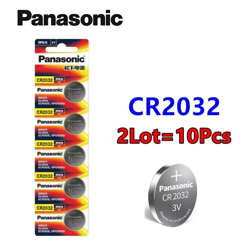 10Pcs Original Panasonic CR2032 CR2025 CR2016 CR1632 CR1616 CR1620 CR2450 CR2430 Lithium Battery CR2032 Batteria CR 2032