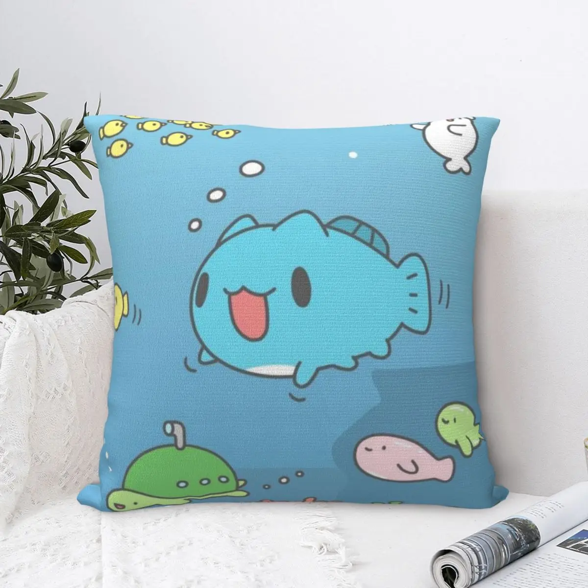Bugcat Capoos Six Legs Blue Cat Pillow Cover Accessories Printing Throw Pillow Case Cover Bed Wholesale 45*45cm Multi Size