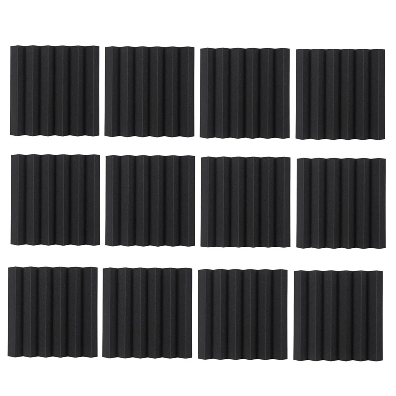 12 PCS Acoustic Foam Panels 12X12x2inch Wedges Soundproof Foam Panels High Density Foam Fire Resistant Foam