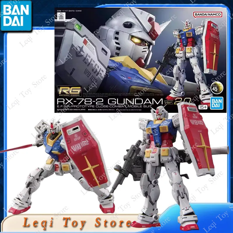 Bandai Original RG MS-06F-06S 00 QAN ZETA GOD RX-78-2 GUNDAM EPYON Action Anime Figures Toys Gift Assembly Model Ornaments view 2
