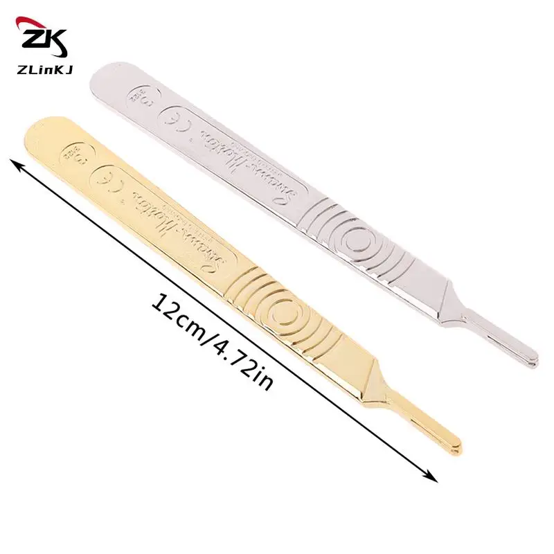 1pc Scalpel Handle Fits Blade Stainless Steel Surgical Hilt / Plastic Surgical Hilt Engraving Hand Tools Surgical Blade