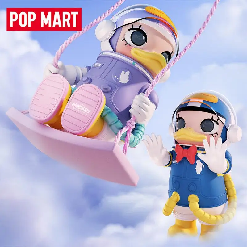 Pop mart mega espaço molly 400% pato donald & margarida série caixa misteriosa caixa cega genuína acho brinquedos saco ornamento estatuetas casa