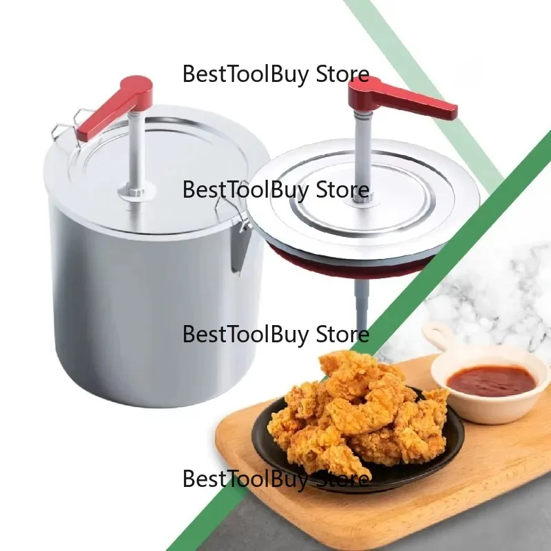 

Commercial kitchen equipment - newly designed electric sauce dispenser with stainless steel squeeze condiment pump