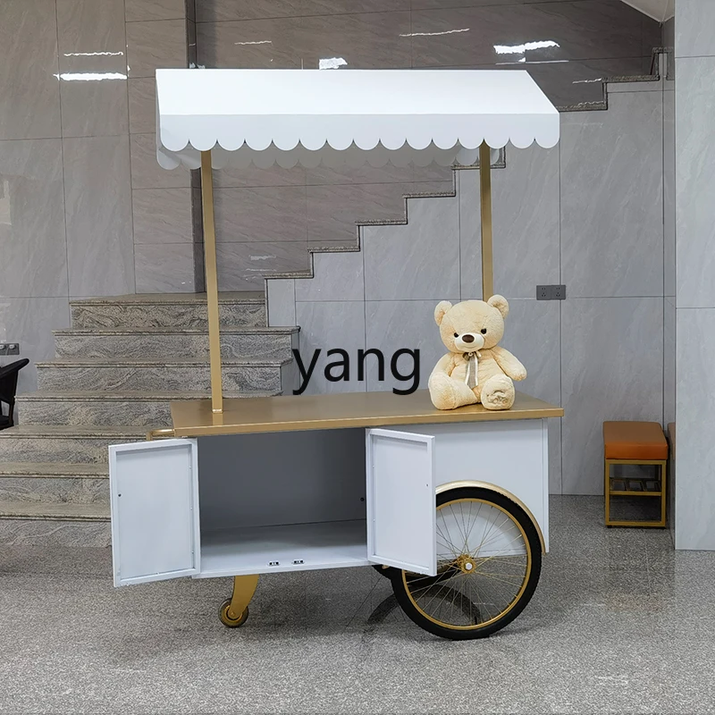 LH Internet celebrity display cart mobile hand push coffee cart shopping mall activities trade fair multi-function stall