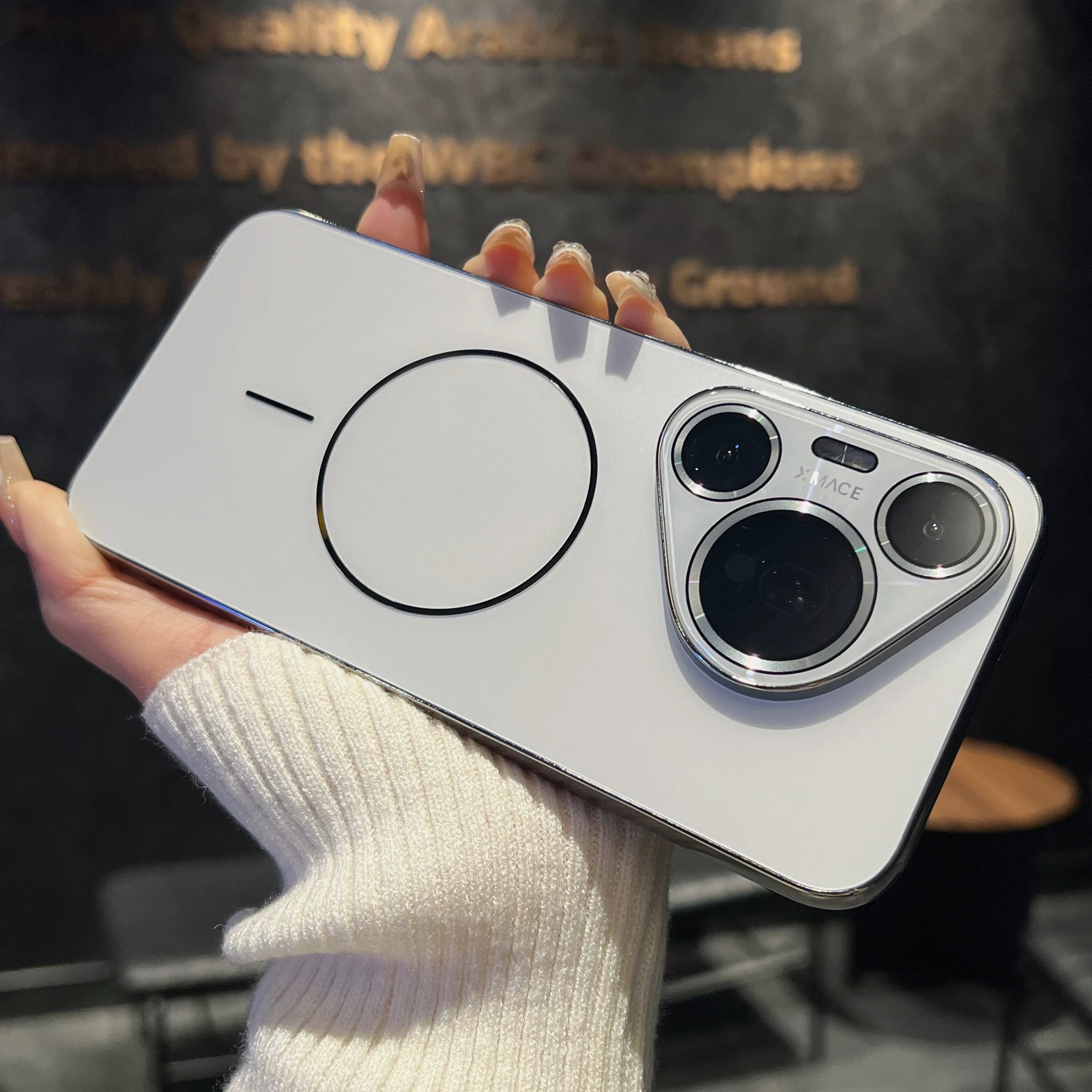 

Shockproof Electroplating Wireless Charging Magnetic Phone Case For Huawei Pura 70 Pro 80 Pro, Built-in Camera Protection Cover