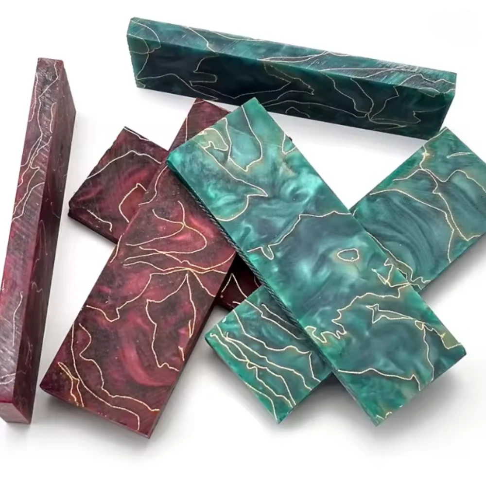 1 Piece - 120×40×8mm Handmade DIY Material, Two‑Tone Epoxy Resin Board