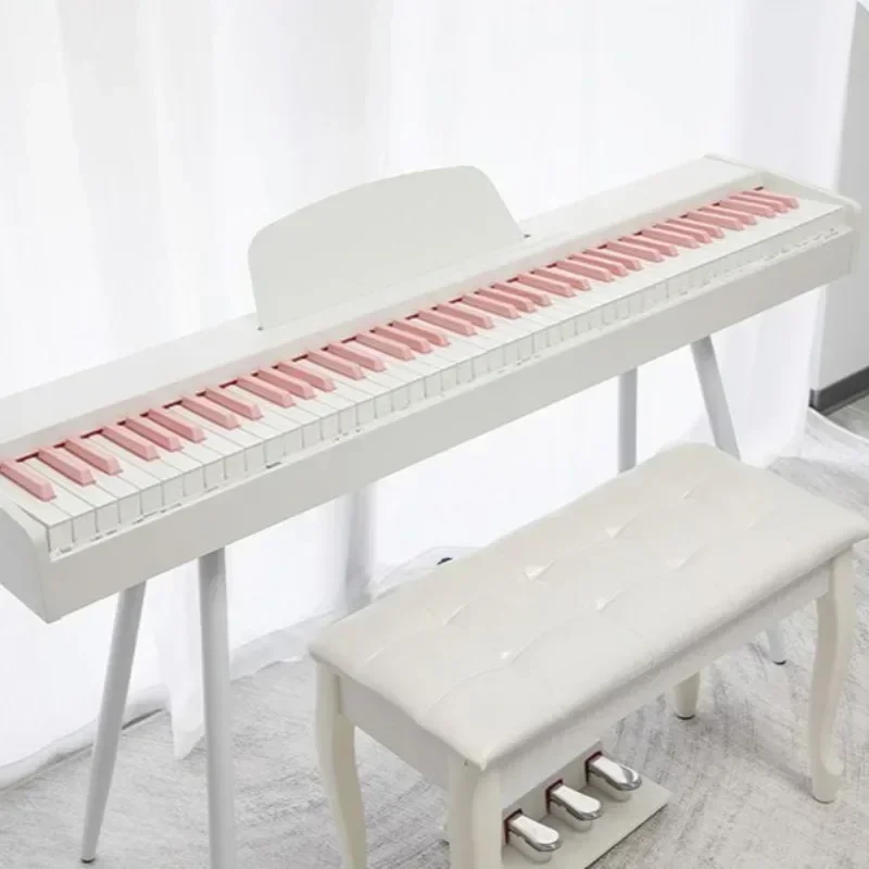 

White Pink Electric Piano Adult Major Electric Instrument Musical Keyboard Professional Electronic Organ 88 Keys Accessories