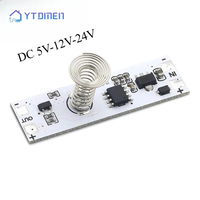 DC 5V-24V 3A Capacitive Touch Sensor Switch Module Coil Spring LED Dimmer Control Switch Module for Smart Home LED Light Strip