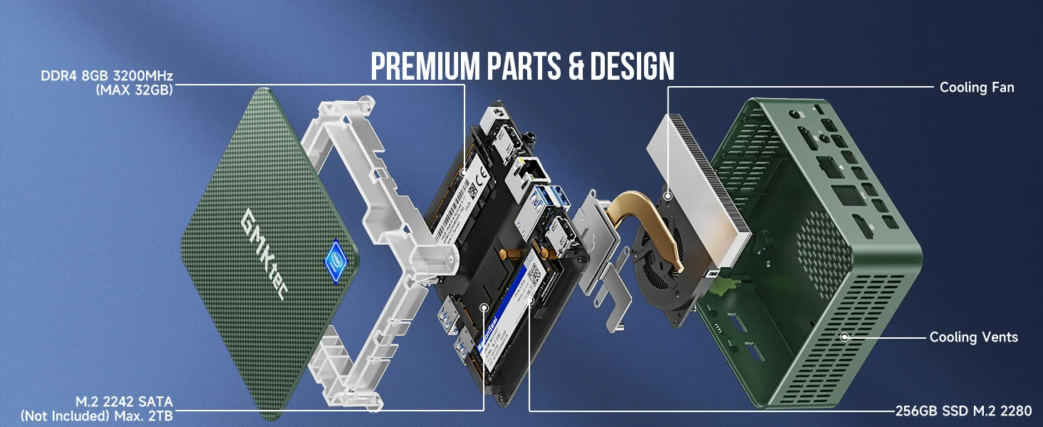 GMKtec G3 Plus Twin Lake N150 MINI PC Windows 11 Pro DDR4 16GB