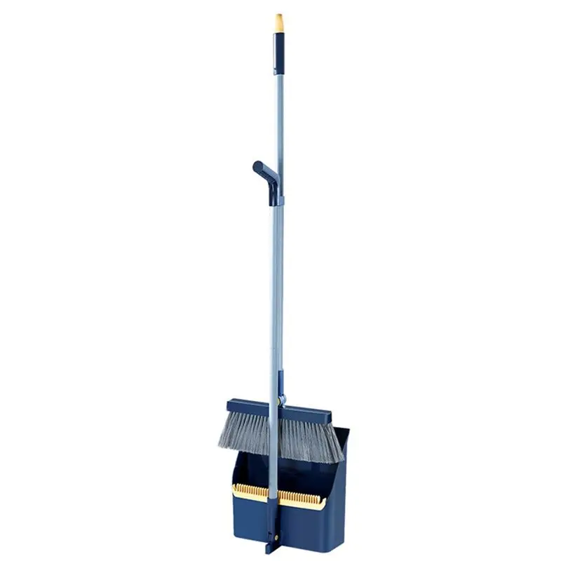 REST Broom and Dustpan Set,Foldable Extendable Broom Suit,Multifunction Household Dustless Dustpan Cleaning Set