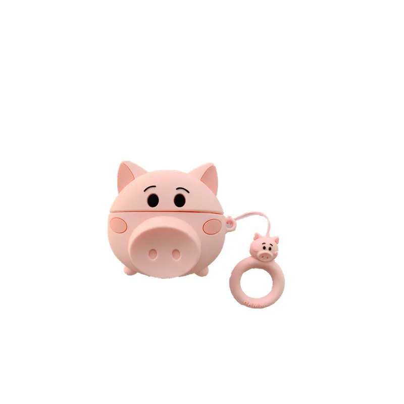 Étui AirPods Apple en Silicone, dessin animé mignon, cochon rose, étui Pro 1/2/3 pour écouteurs sans fil, sacs pour écouteurs